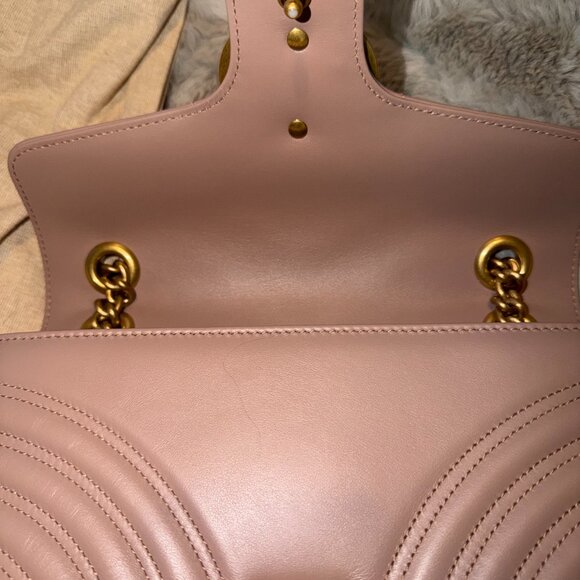 Gucci Marmont Medium Shoulder Bag - Pink-Beige - Picture 6 of 8
